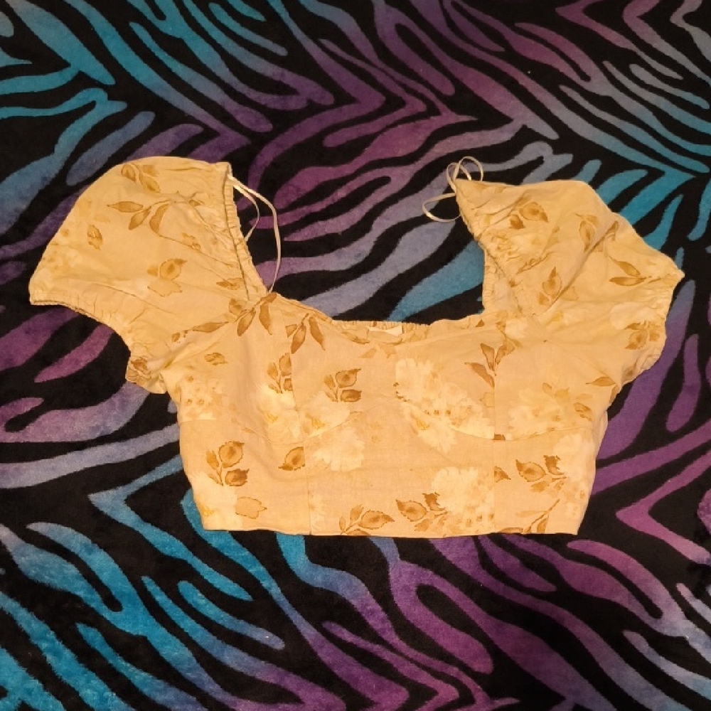 House of Harlow 1960 | Cream Floral Crop Top
